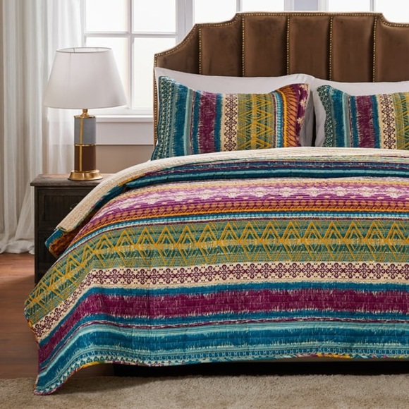 Greenland Home Southwest 100% Cotton Quilt Set, Siesta, Full/Queen - Picture 1 of 8